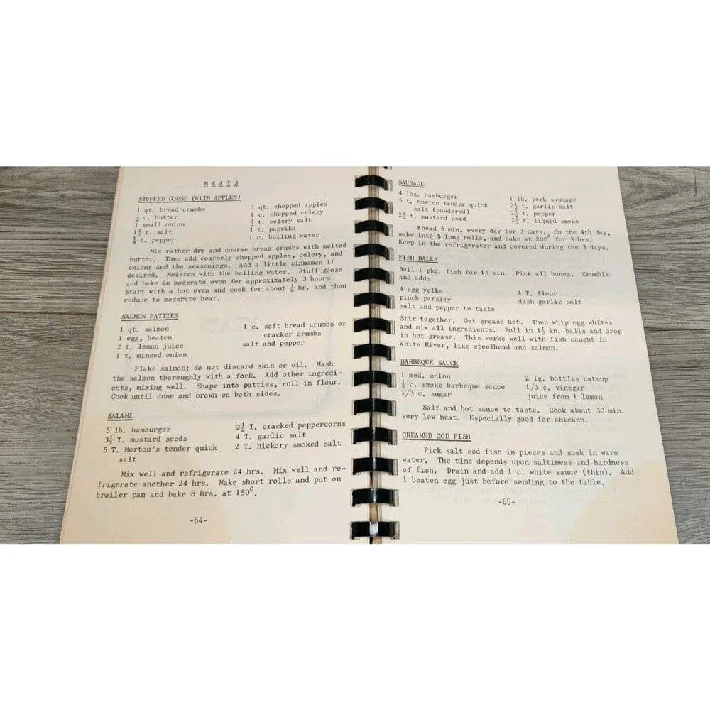 Vintage Old Time Cooking Recipes Cookbook Newaygo County Medical Facility MI